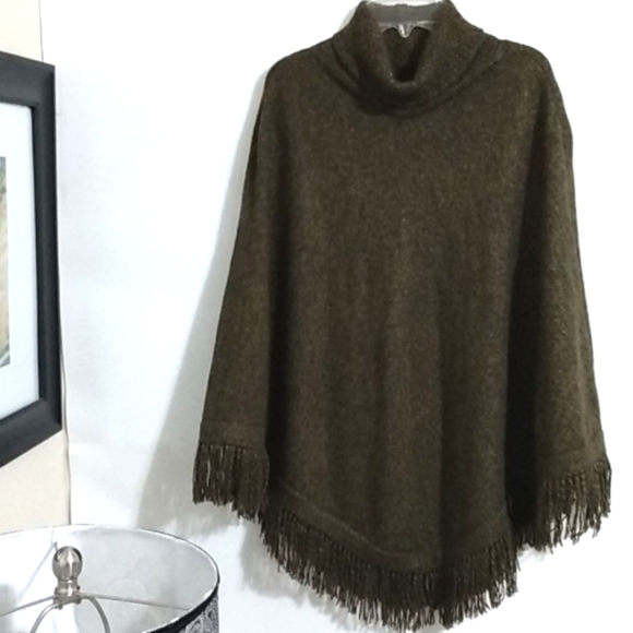 SUMAC DESIGN 100% PERUVIAN ALPACA PONCHO SWEATER  SIZE OS - Picture 11 of 11